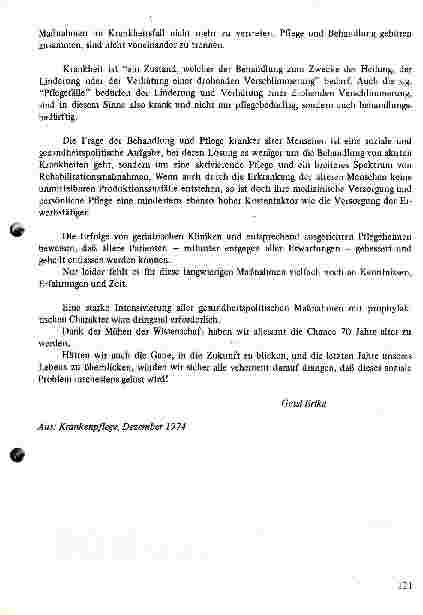 Vorschauseite 2: Krankheit und Pflegebedürftigkeit bei der älteren Generation (Prof. Dr. O. Blume)