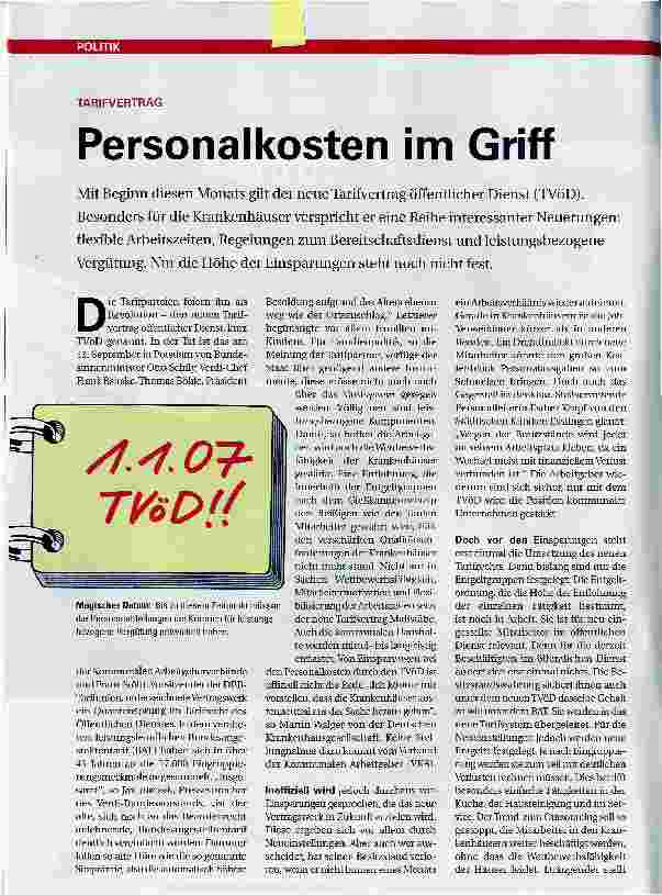 Vorschauseite 1: Personalkosten im Griff