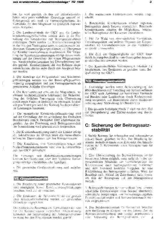 Vorschauseite 3: CDU/CSU. Selbstverwaltungsmodell mit Beitragssatzstabilität