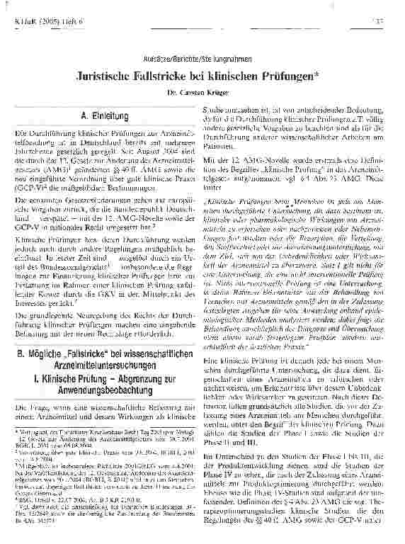 Vorschauseite 1: Fallstricke bei klinischen Prüfungen