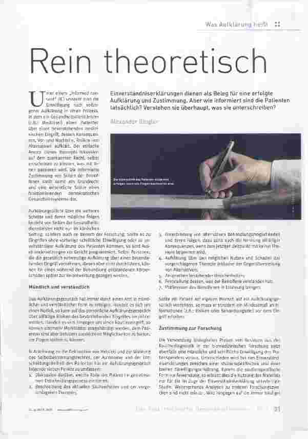 Vorschauseite 1: Rein theoretisch