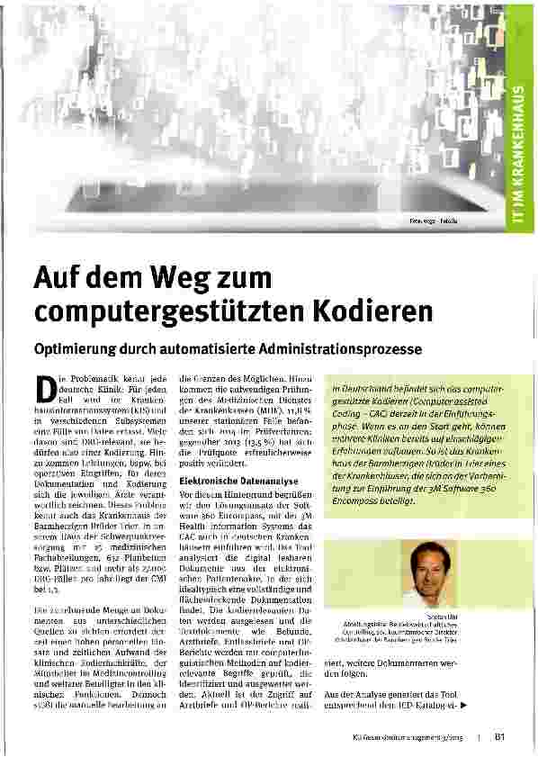Vorschauseite 1: Auf dem Weg zum computergestützten Kodieren