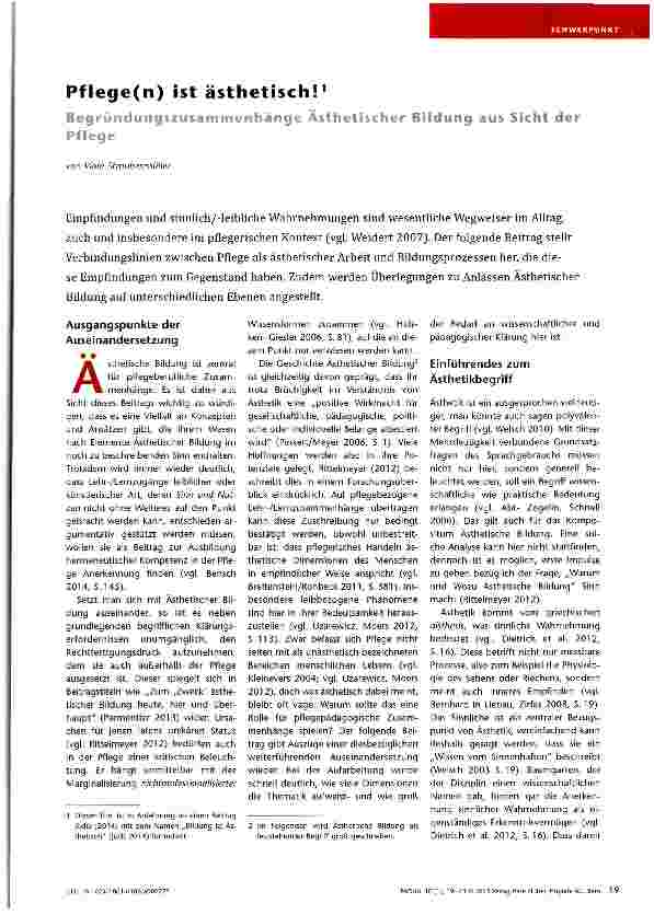 Vorschauseite 1: Pflege(n) ist ästhetisch!