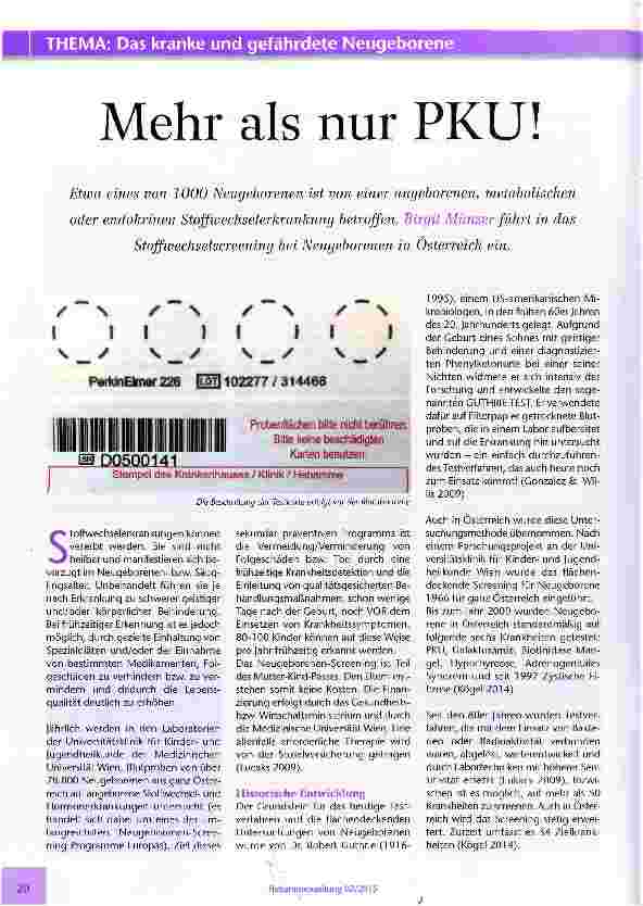 Vorschauseite 1: Mehr als nur PKU!