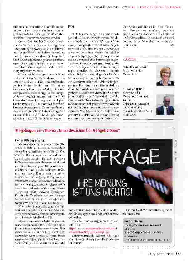 Vorschauseite 3: Haftung bei Erblindung eines zu früh geborenen Kindes