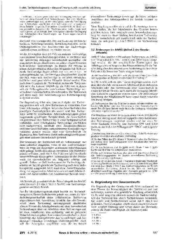 Vorschauseite 3: Tarifeinheitsgesetz - Beweisführung durch notarielle Erklärung