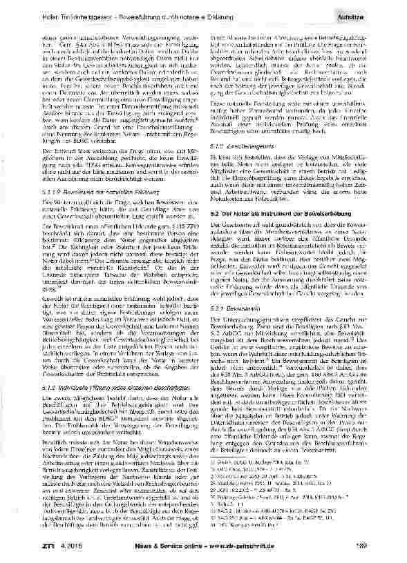 Vorschauseite 5: Tarifeinheitsgesetz - Beweisführung durch notarielle Erklärung