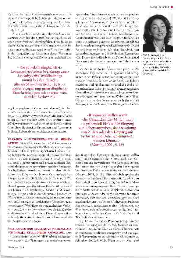 Vorschauseite 2: Zufrieden trotz objektiver Einschränkungen? -Eine paradoxe Leistung