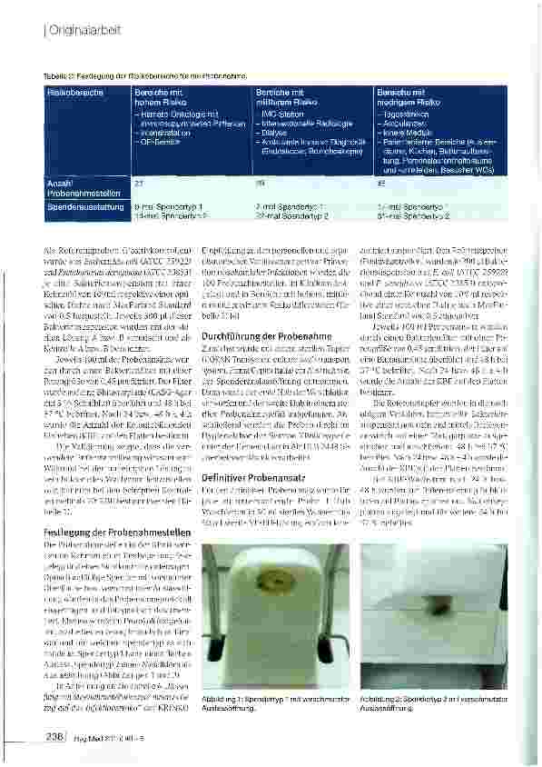 Vorschauseite 3: Untersuchung der mikrobiellen Kontamination von Waschlotionspendern aus unterschiedlichenRisikobereichen eines Universitätsklinikums