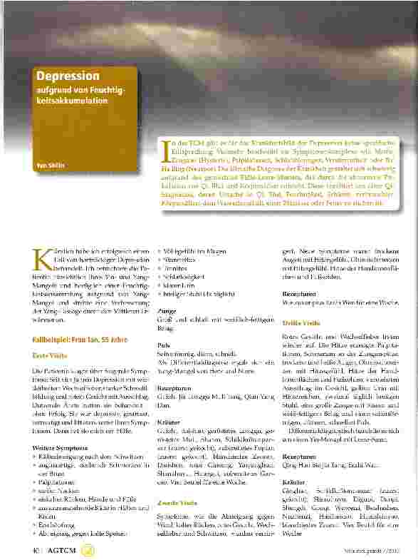 Vorschauseite 1: Depression aufgrund von Feuchtigkeitsakkumulation