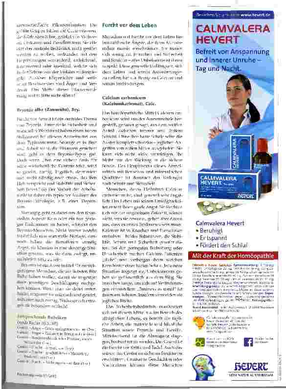 Vorschauseite 4: Angst und Panik im Spiegel der Homöopathie