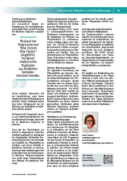 Vorschauseite 2: Maßnahmen anderer Länder zur Bekämpfung des Fachkräftemangels im Gesundheitswesen