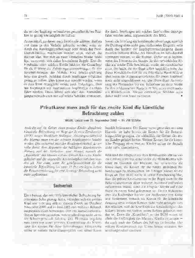 Vorschauseite 2: Impfung mit nicht zugelassenem Impfstoff löst keine staatliche Einstandspflicht für Impfschäden aus