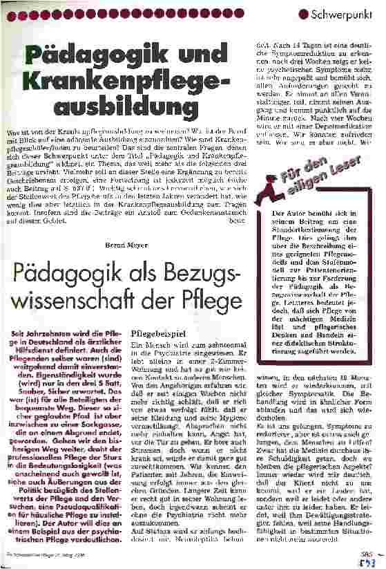 Vorschauseite 1: Pädagogik und Krankenpflegeausbildung