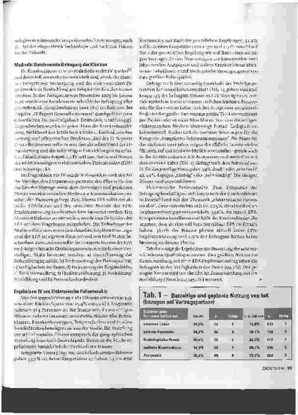 Vorschauseite 2: Integrierte Versorgung: Erste Schritte auf dem Weg zu einer informationsgesteuerten Patientenversorgung