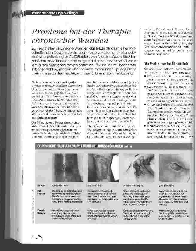 Vorschauseite 1: Probleme bei der Therapie chronischer Wunden