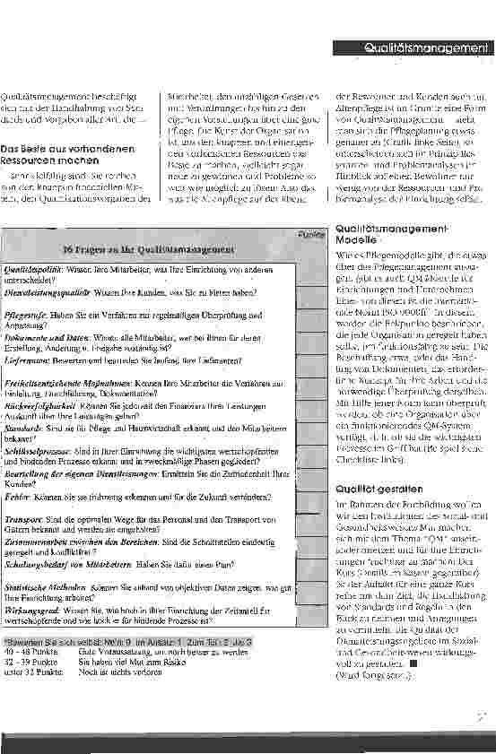 Vorschauseite 2: Qualitätsmagement in der Altenpflege