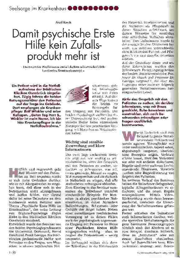 Vorschauseite 1: Damit psychische Erste Hilfe kein Zufall mehr ist