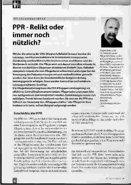 Vorschauseite 1: PPR - Relikt oderimmernochnützlich?