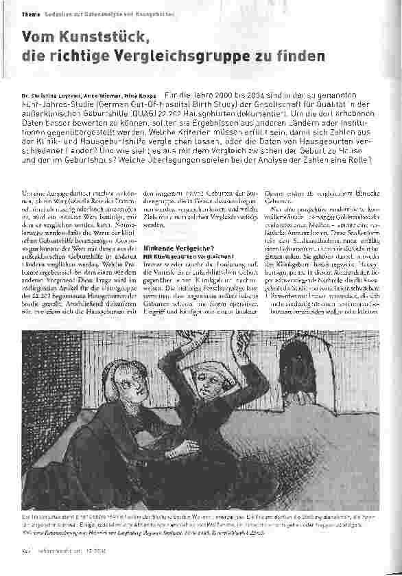 Vorschauseite 1: Vom Kunststück, die richtige Vergleichsgruppe zu finden