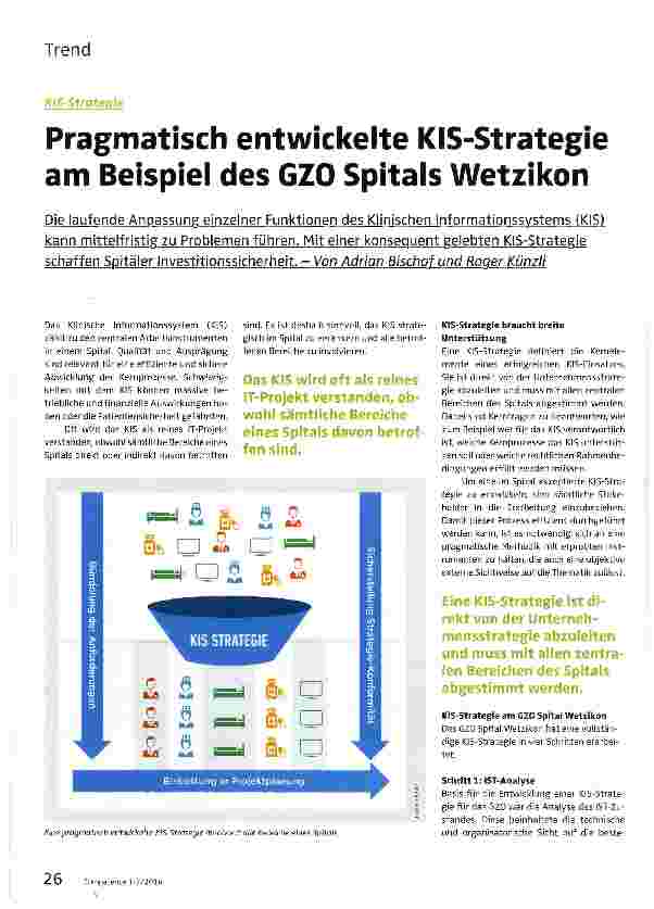 Vorschauseite 1: Pragmatisch entwickelte KlS-Strategie am Beispiel des GZO Spitals Wetzikon