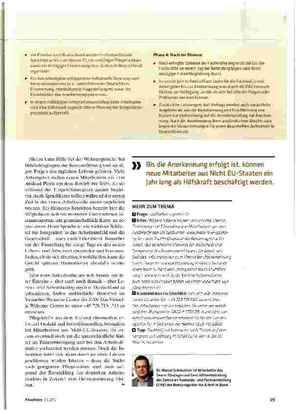 Vorschauseite 4: Pflegekräfte im Ausland suchen und finden