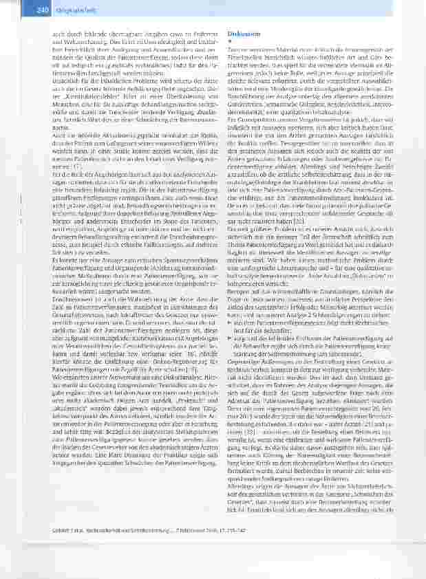 Vorschauseite 6: Rechtssicherheit und Selbstbestimmung durch Patientenverfügung?Ergebnisse einer qualitativen Inhaltsanalyse publizierter ärztlicher Stellungnahmen aus den Jahren 2009-2014