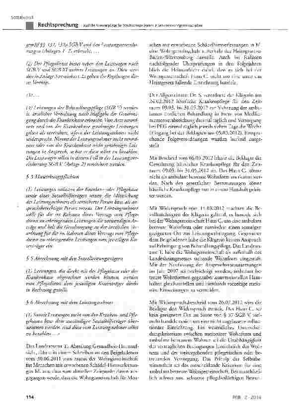 Vorschauseite 3: Häusliche Krankenpflege für Wachkomapatienten in Seniorenwohngemeinschaften SGB V § 13 Abs. 3, § 27 Abs. 1 Satz 1, § 37 Abs. 2 Satz 1; HKP-RL § 1 Abs. 6 und Abs. 7 Sätze 2 und 3