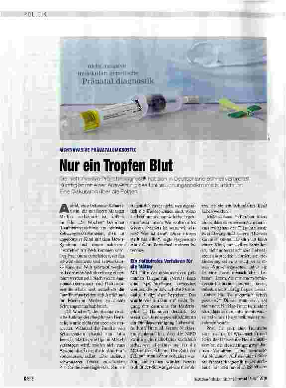 Vorschauseite 1: Nur ein Tropfen Blut