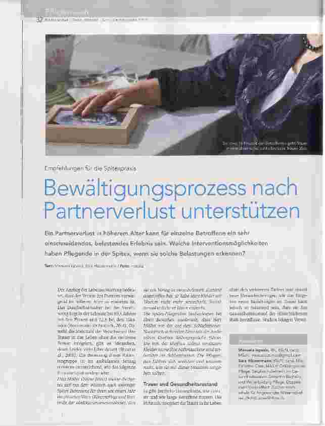 Vorschauseite 1: Bewältigungsprozess nach Partnerverlust unterstützen