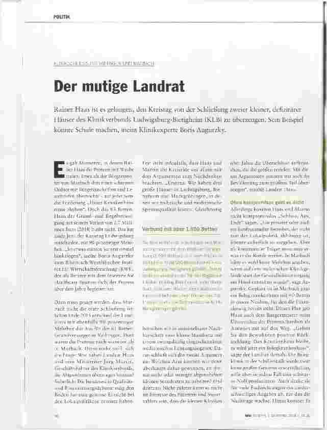 Vorschauseite 1: Der mutige Landrat