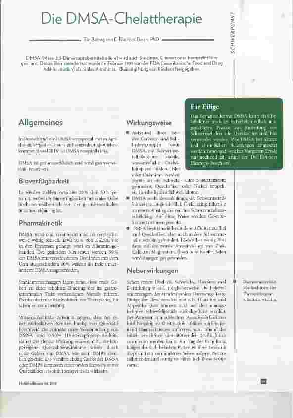 Vorschauseite 1: Die DMSA-Chelattherapie