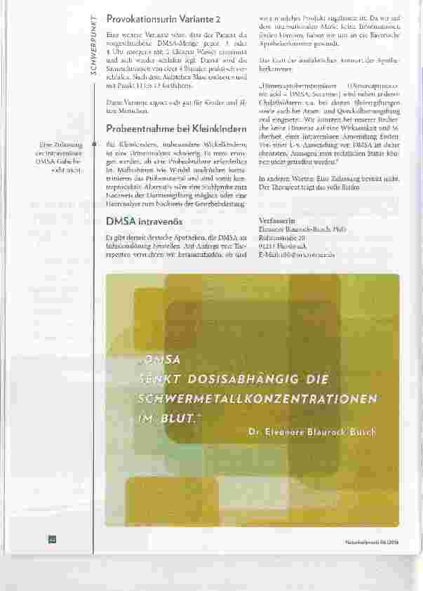 Vorschauseite 4: Die DMSA-Chelattherapie