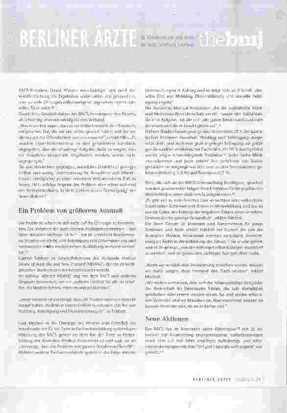 Vorschauseite 2: Respekt im OP: wie Australien gegen die sexuelle Belästigung von Ärztinnen in Weiterbildung vorgeht