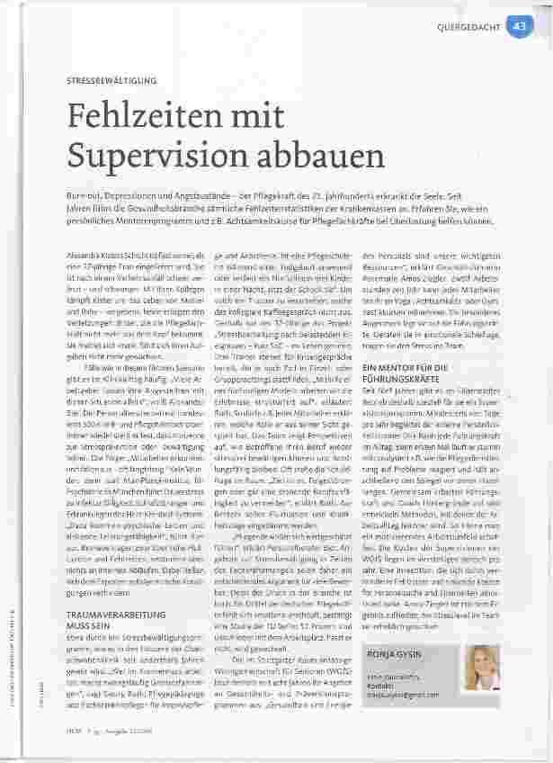 Vorschauseite 1: Fehlzeiten mit Supervision abbauen