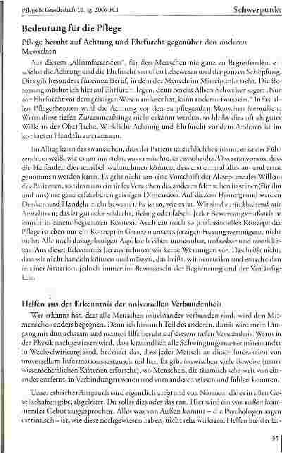 Vorschauseite 5: Spiritualität in der Bedeutung fiir die Pflege
