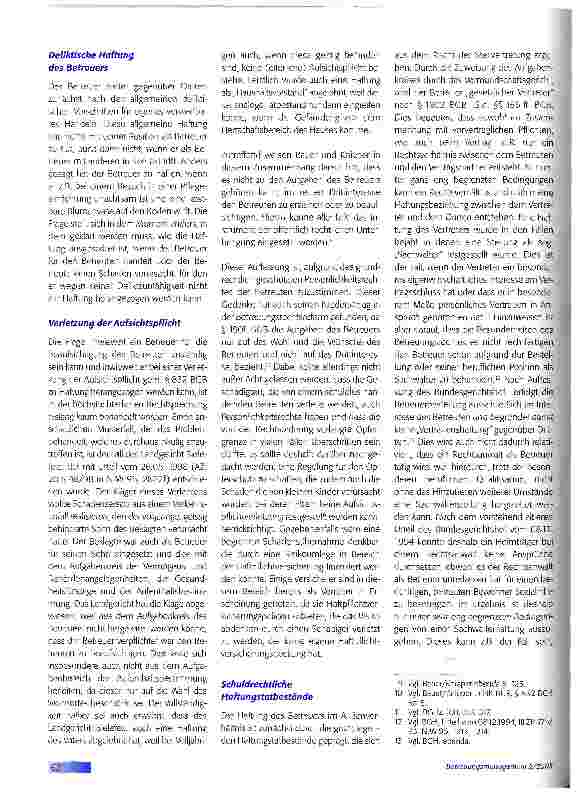 Vorschauseite 3: Die Haftung des Betreuers -Bewertung der Risiken und Grenzen