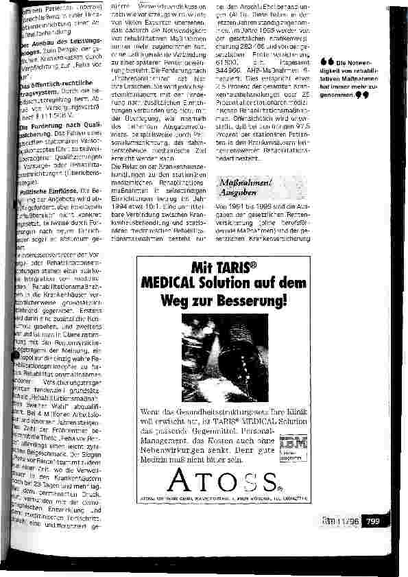 Vorschauseite 2: Rehabilitation: Sektorale Sonderrolle ist nicht mehr zeitgemäß Grundsatz der Beitragssatzstabilität wird auch für Reha-Einrichtungen gelten