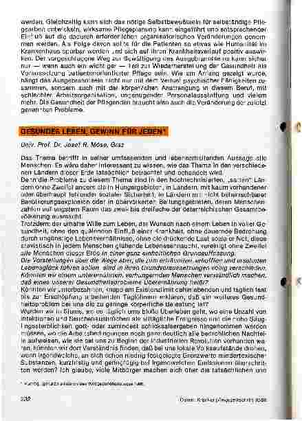 Vorschauseite 5: Gesundheit als Voraussetzung patientenorientierter Krankenpflege