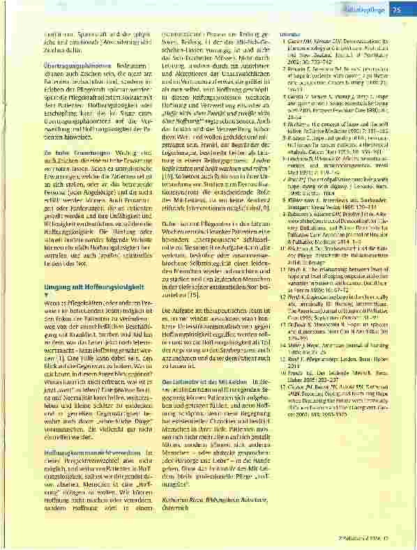 Vorschauseite 4: Pflege der Hoffnung