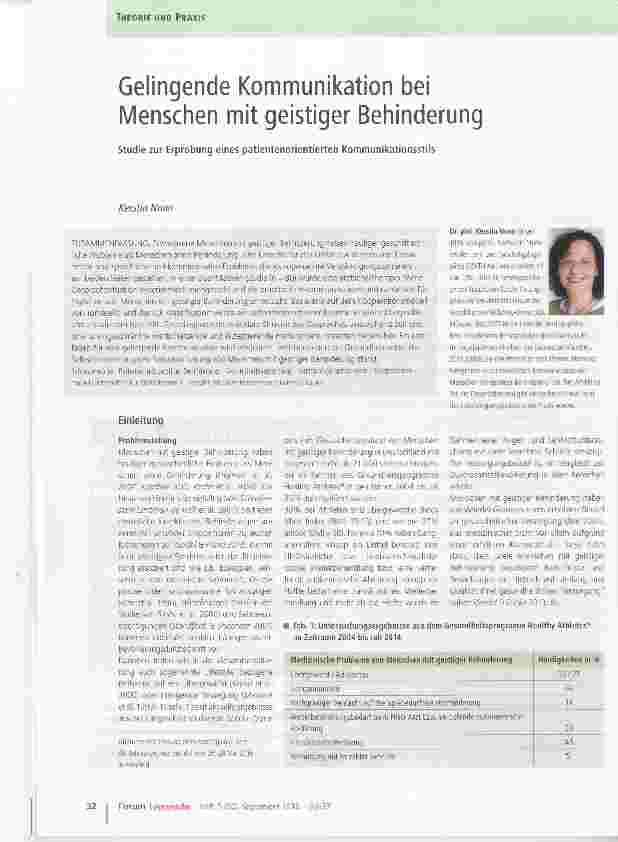 Vorschauseite 1: Gelingende Kommunikation bei Menschen mit geistiger Behinderung
