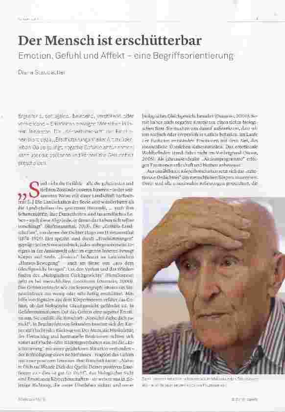 Vorschauseite 1: Der Mensch ist erschütterbar Emotion, Gefühl und Affekt eine Begriffsorientierung