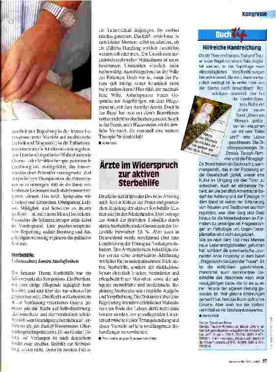 Vorschauseite 2: Alter, Tod und Sterben Aufgaben von Palliativstationen