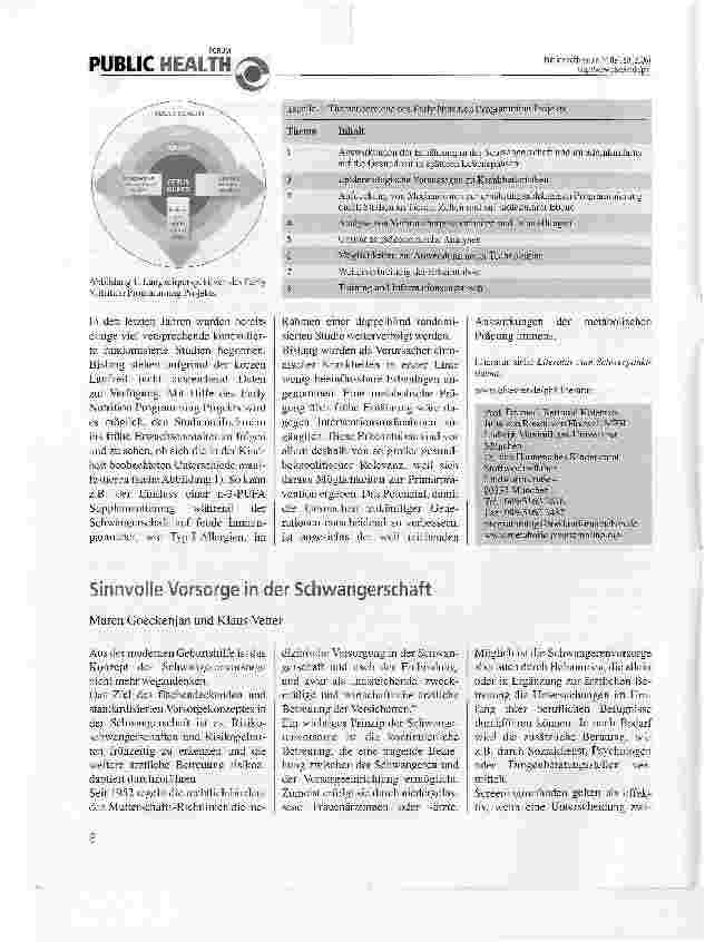 Vorschauseite 2: Metabolische Prägung in Mutterleib und Säuglingszeit