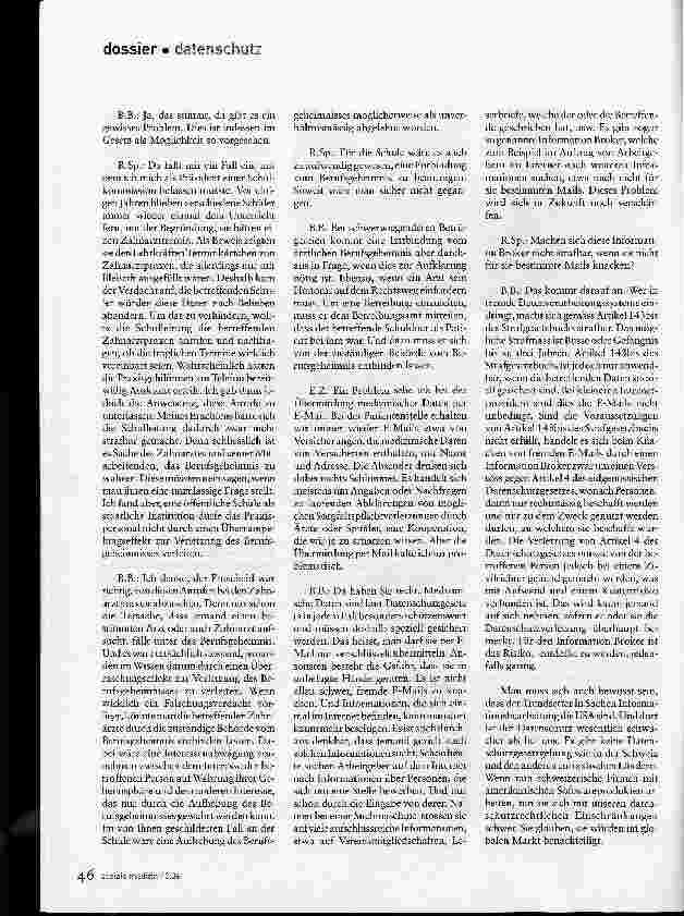 Vorschauseite 6: Patientengeheimnis wird zunehmend aufgeweicht