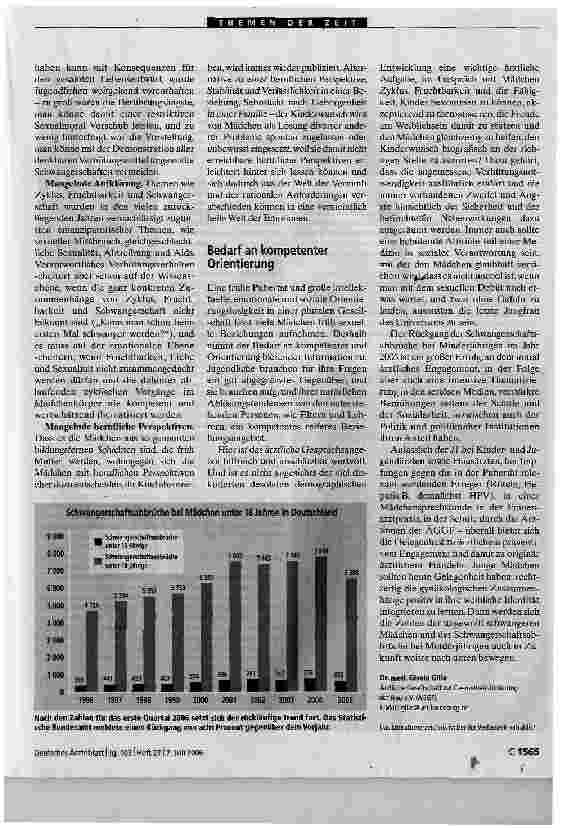 Vorschauseite 2: Schwangerschaften bei MinderjährigenAbbruche erstmalig rückläufig
