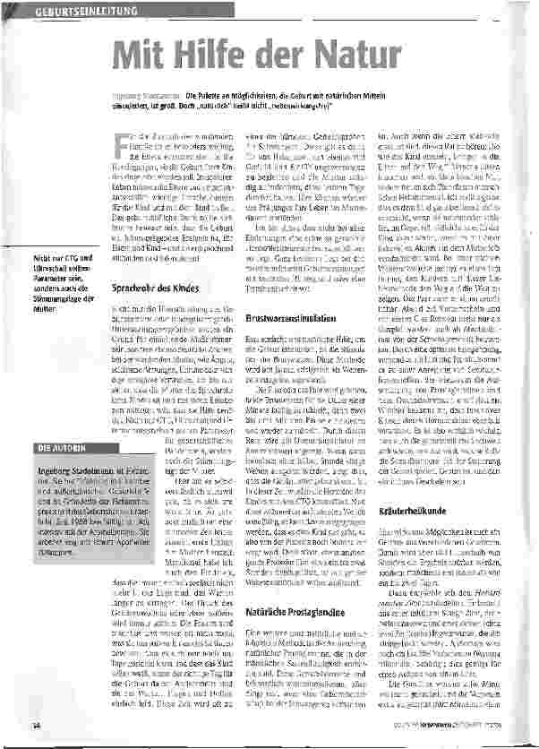 Vorschauseite 1: Mit Hilfe der Natur