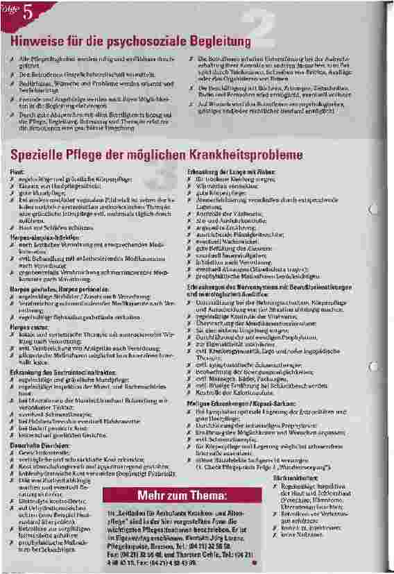 Vorschauseite 2: Check Pflegepraxis Die Pflege von AIDS-Erkrankten