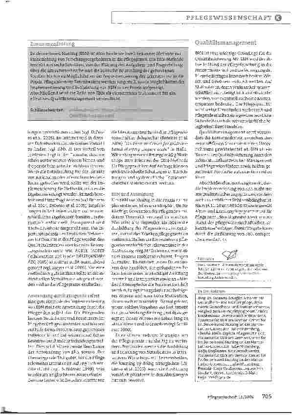 Vorschauseite 4: Evidence-based Nursing (EBN) im Überblick: Forschung und Praxis verbinden