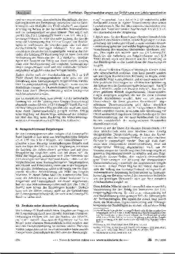 Vorschauseite 4: Dienstvereinbarungen zur Einführung von Leistungsentgelten im Bereich des Bundes